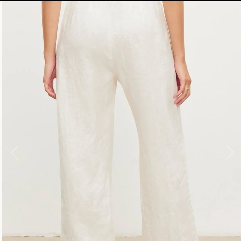 Velvet by Graham and Spencer‎ Linen Pants Cream Drawstring Women's XL - Picture 3 of 9